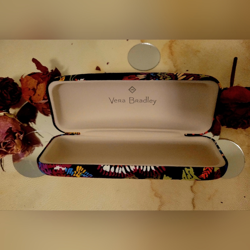 Vera Bradley Floral Hard Shell Eyeglasses/Sunglass CLAMSHELL Case - Picture 5 of 7